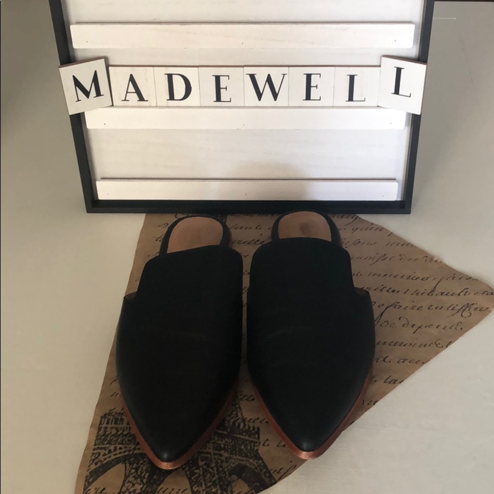 Madewell The Gemma Mule In Leather